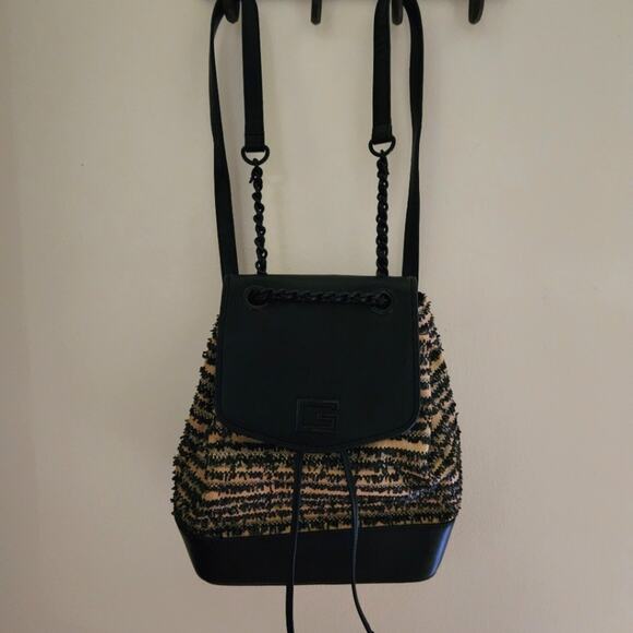 Guess Kimi Logo Convertible Backpack Shoulder Bag Purse Black - Picture 3 of 9